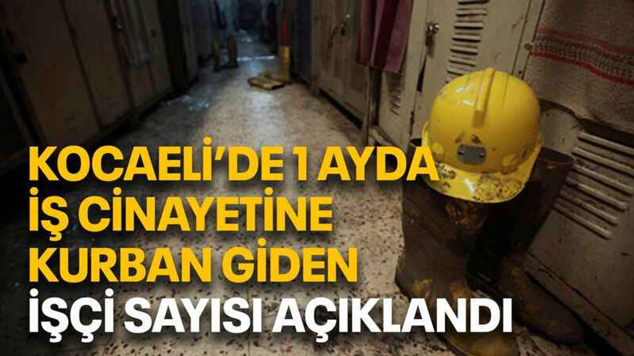 Kocaeli’de 1 ayda iş cinayetine kurban giden işçi sayısı açıklandı